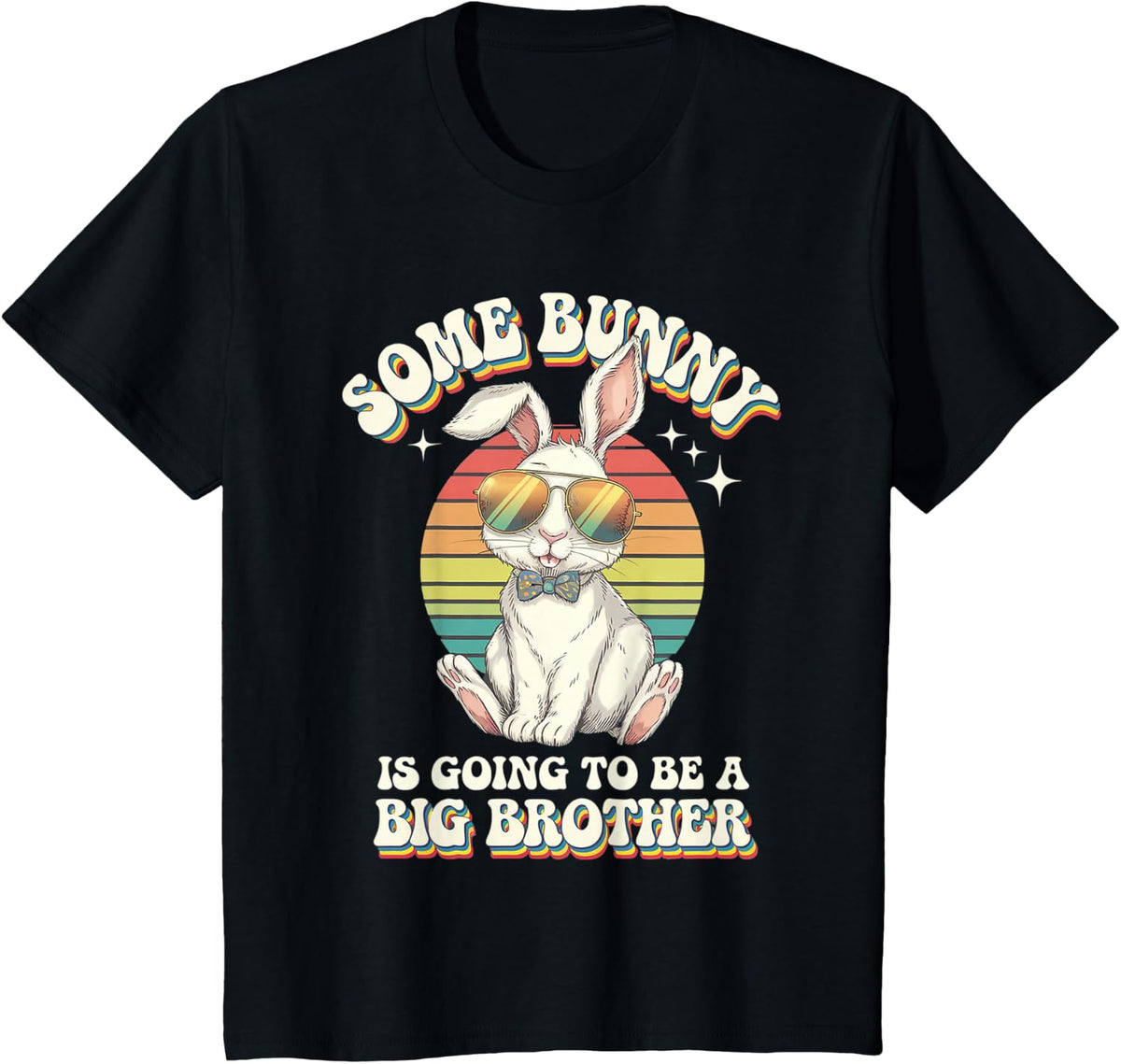 Some Bunny Is Going To Be A Big Brother Easter Family T-Shirt - Black