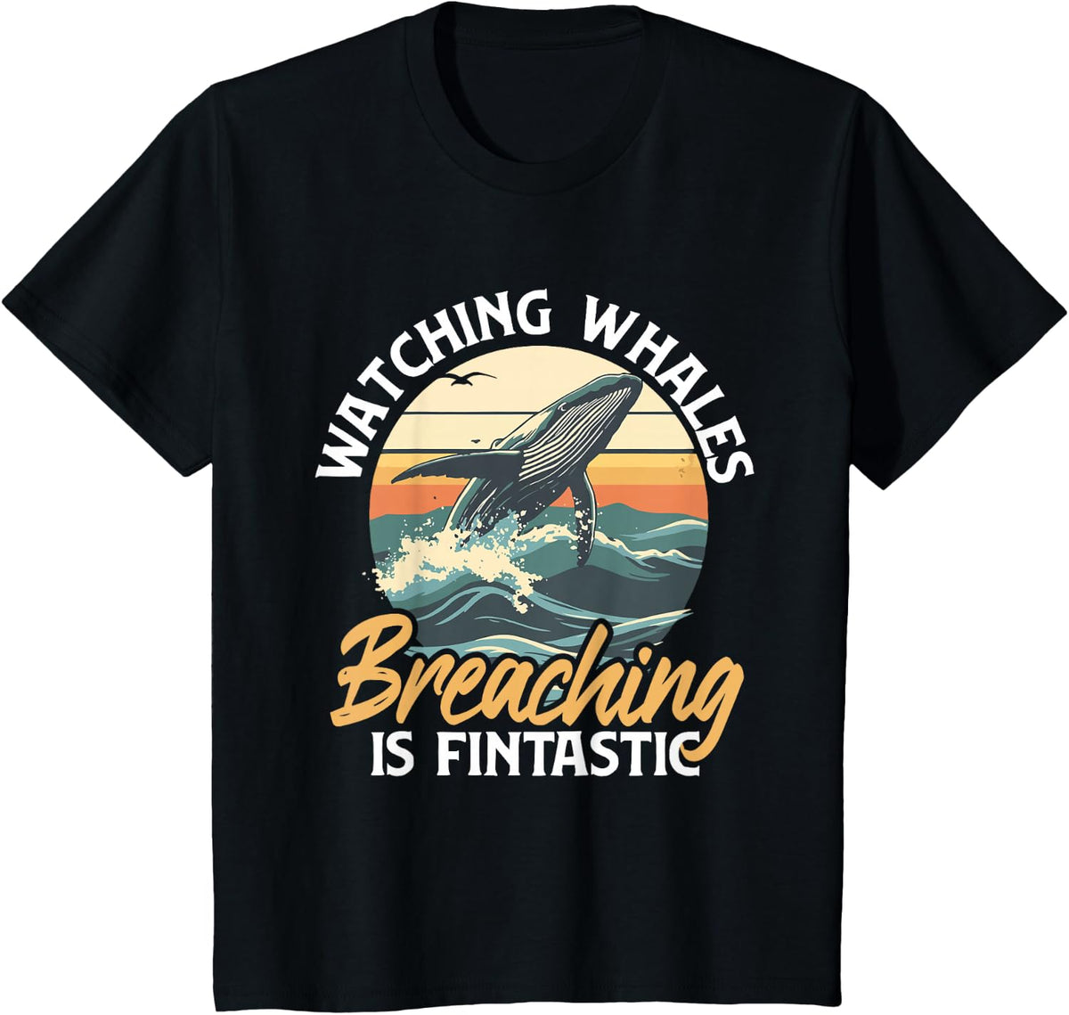 Whale Watching & Ocean Marine Life T-Shirt - Black