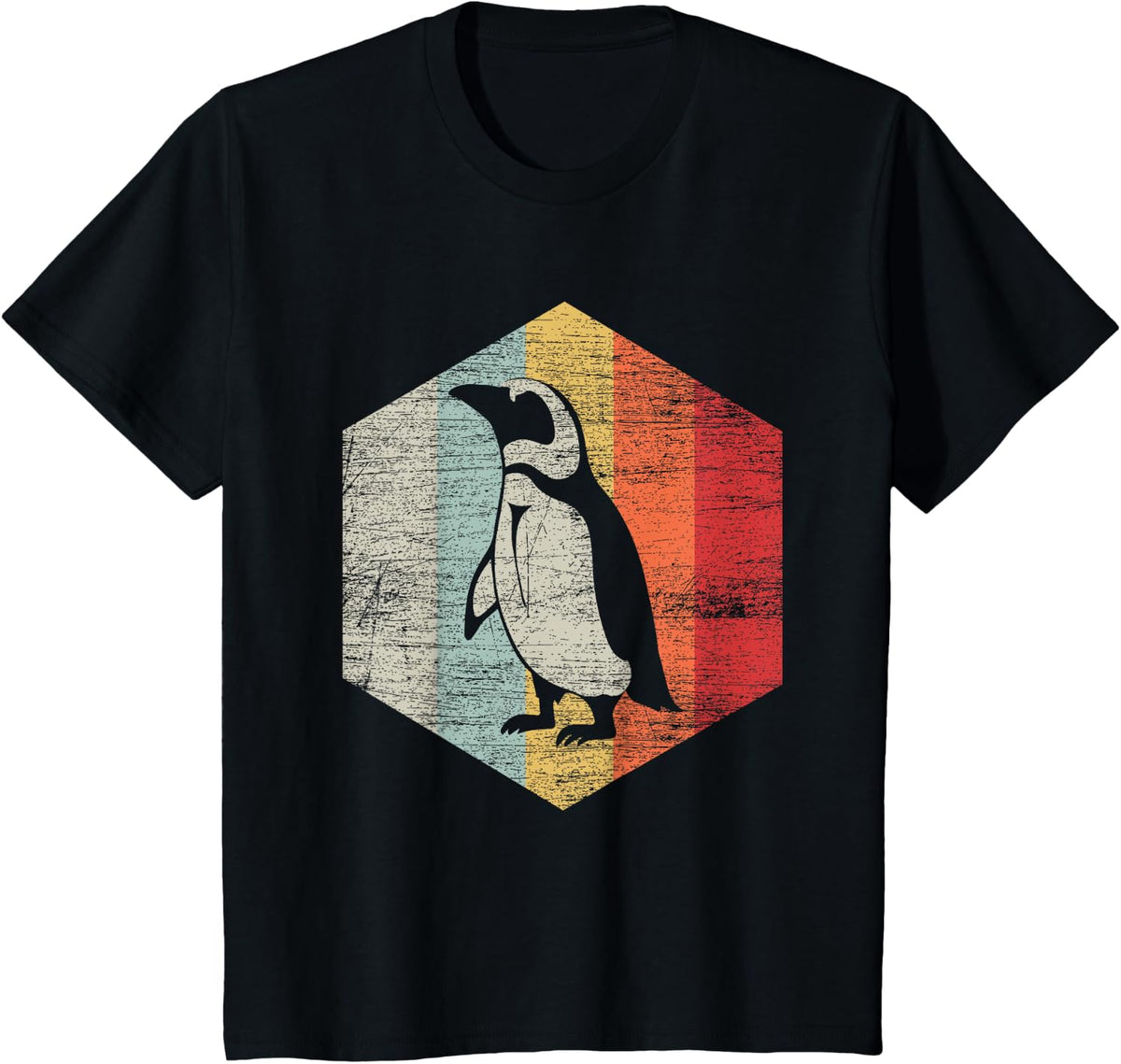 Vintage Earth Day Gifts Retro Penguin T-Shirt - Black