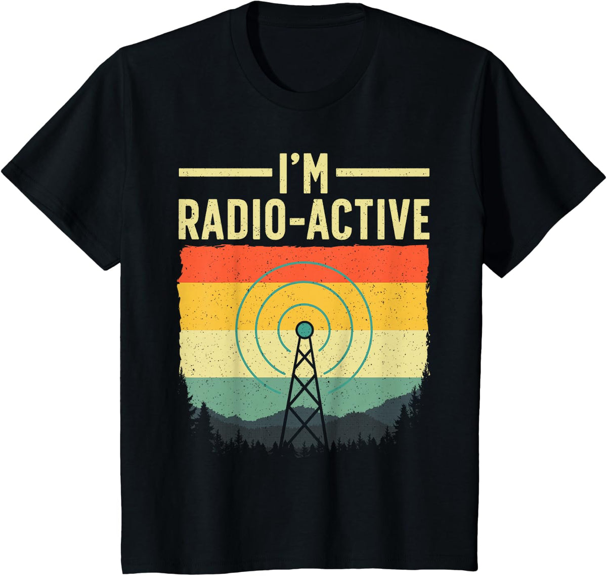 Cool Ham Radio Art For Men Women Ham Operator Amateur Radio T-Shirt - Black