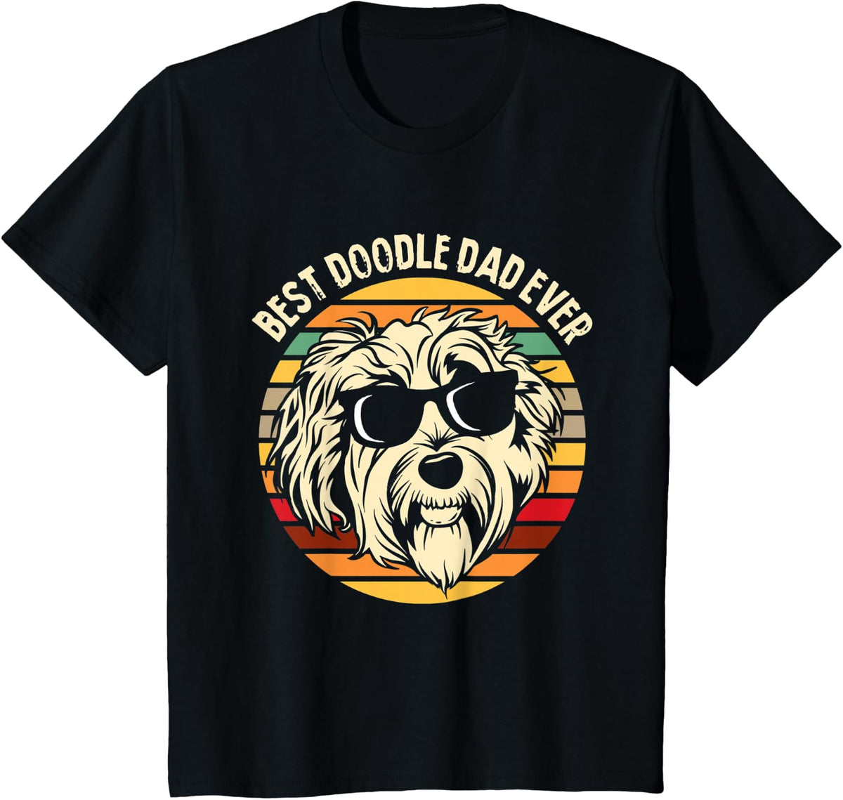 Mens Best Doodle Dad Ever Labradoodle Goldendoodle T-Shirt - Black