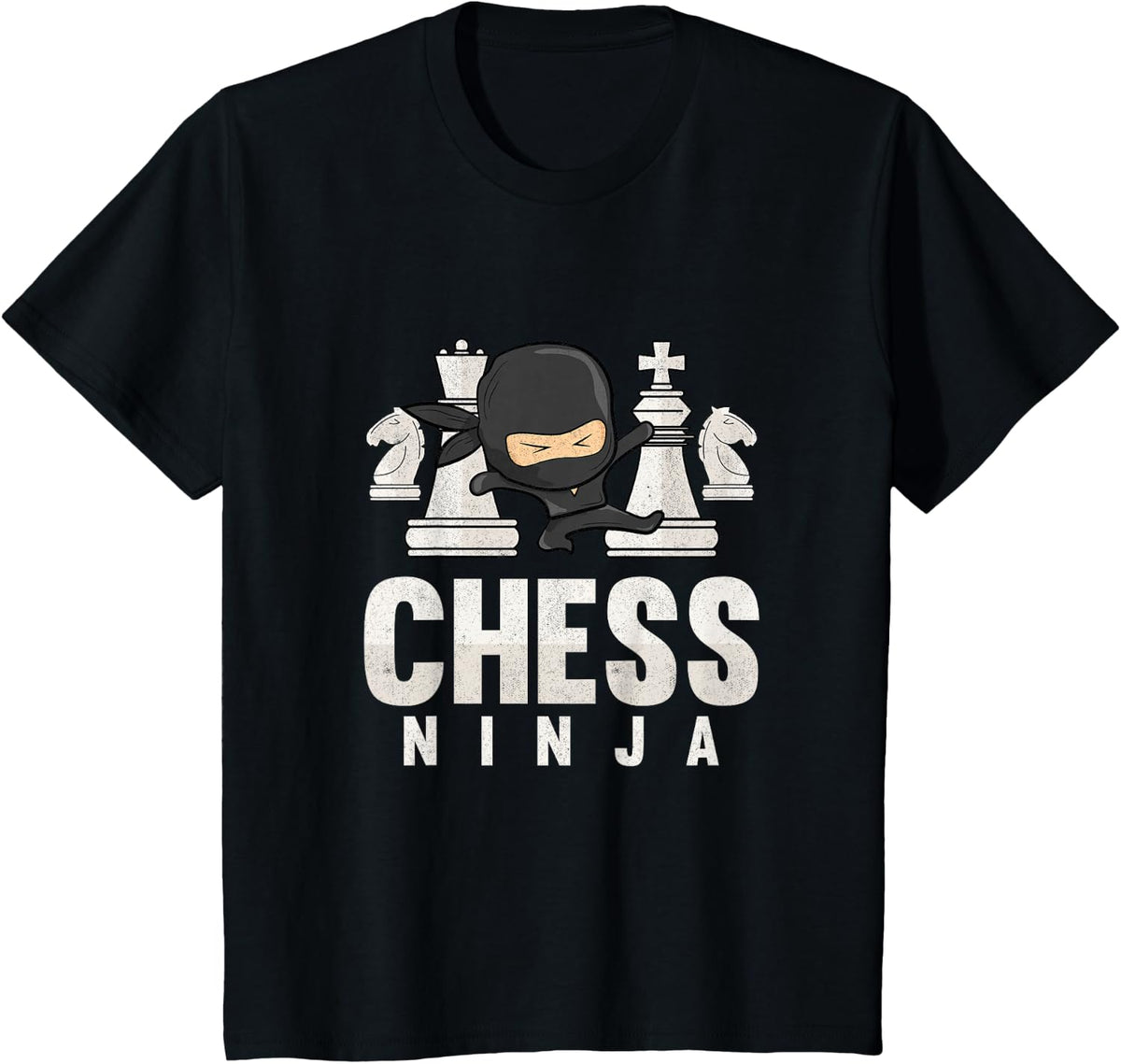 Chess Ninja Funny Chess Kids Chess Player Chess Boys T-Shirt - Black