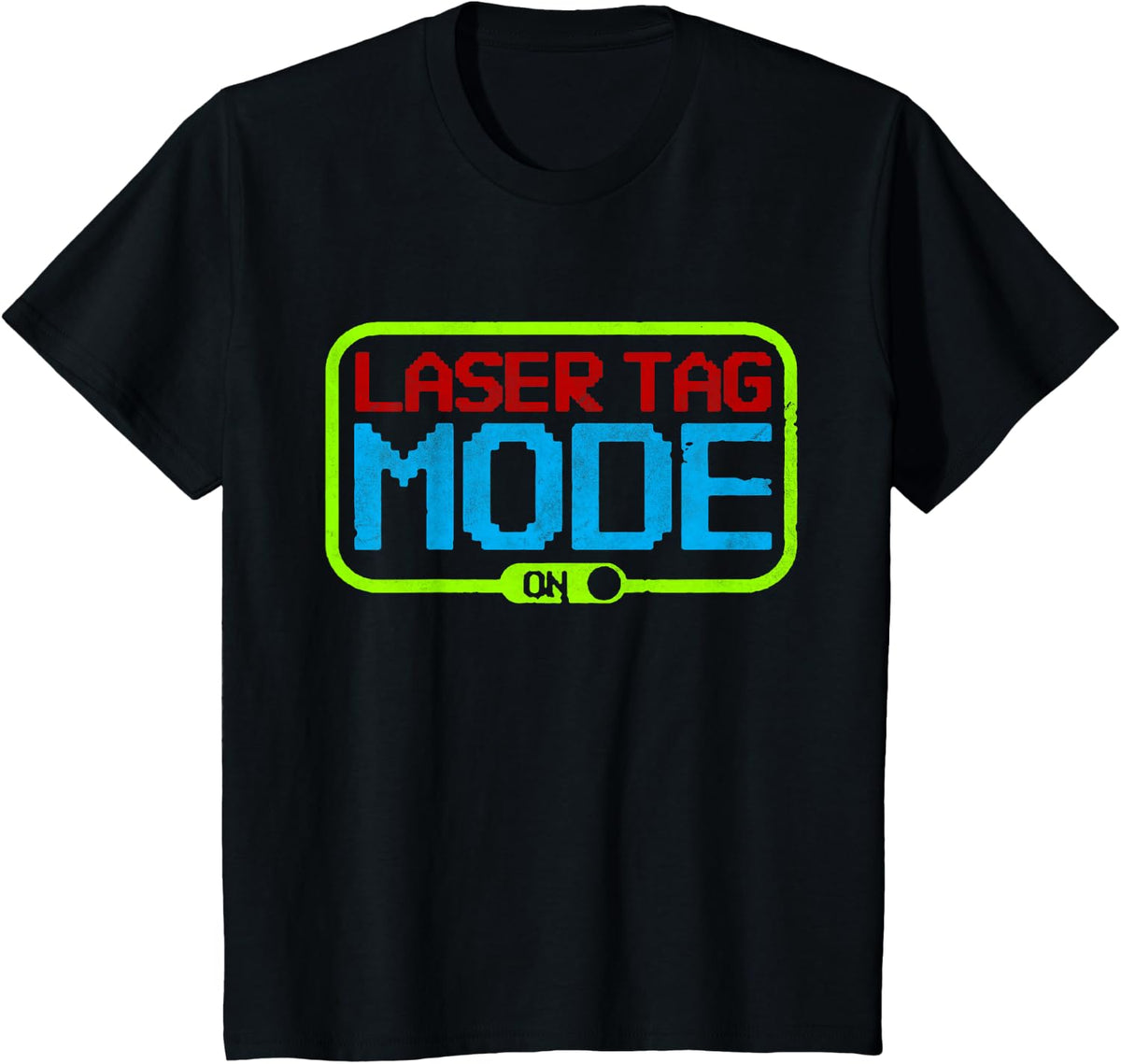 Laser Tag Mode On | Birthday Party | Gift T-Shirt - Black