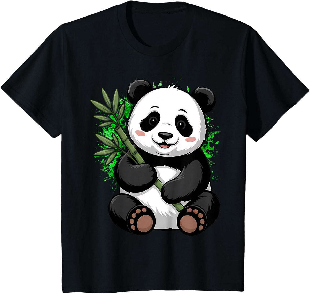 Large Panda Zoo - Animal Panda T-Shirt - Black