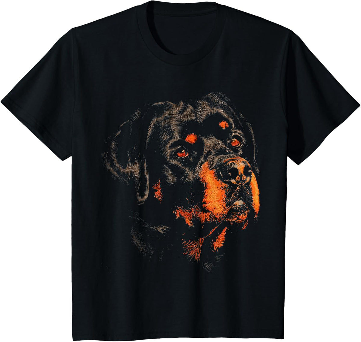 Rottweiler Dog Graphic Pet Artwork T-Shirt - Black