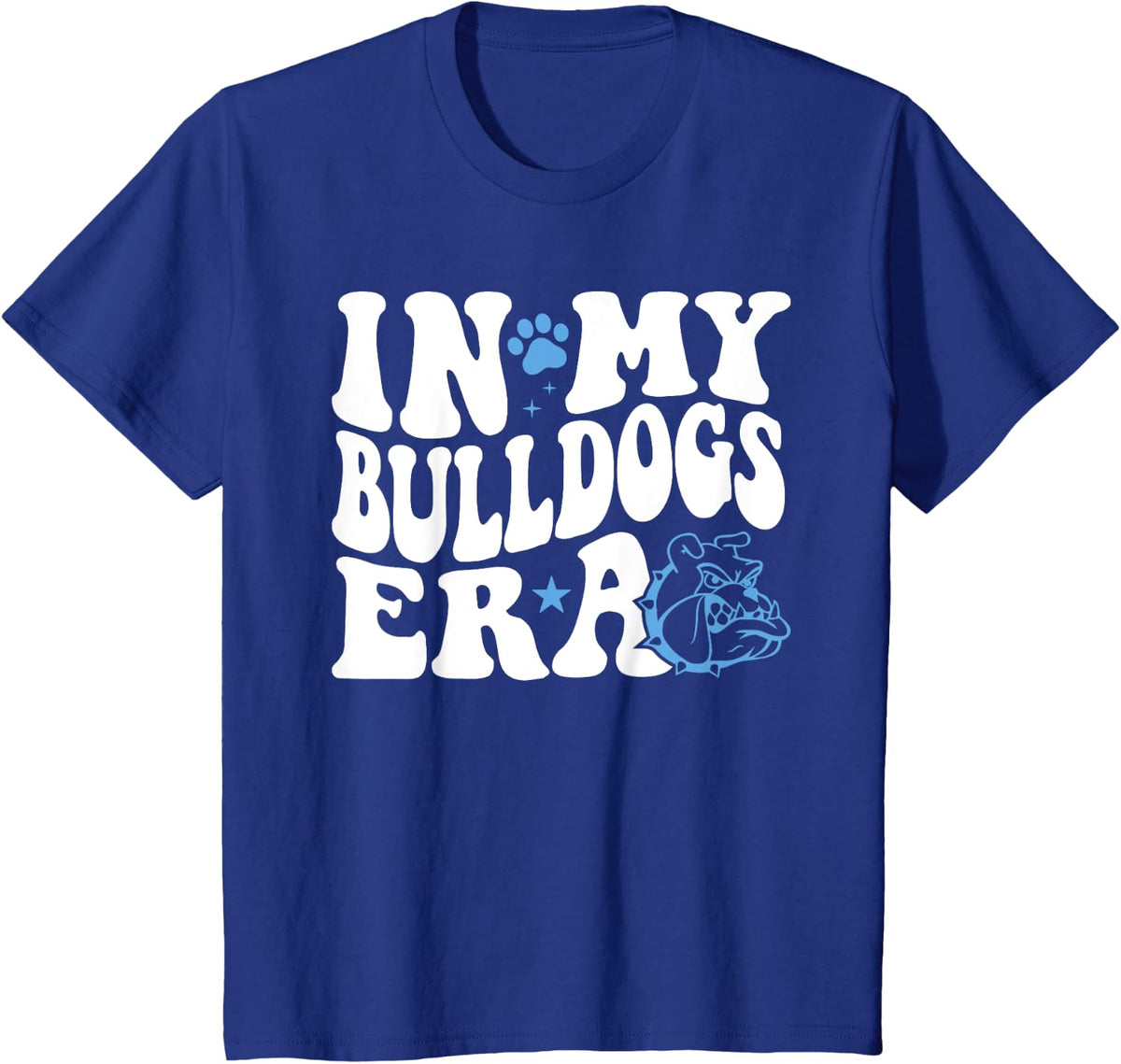 in My Bulldogs Era for Bulldog Mascot Sports Fan T-Shirt for Men Women Girls Kids - Royal Blue
