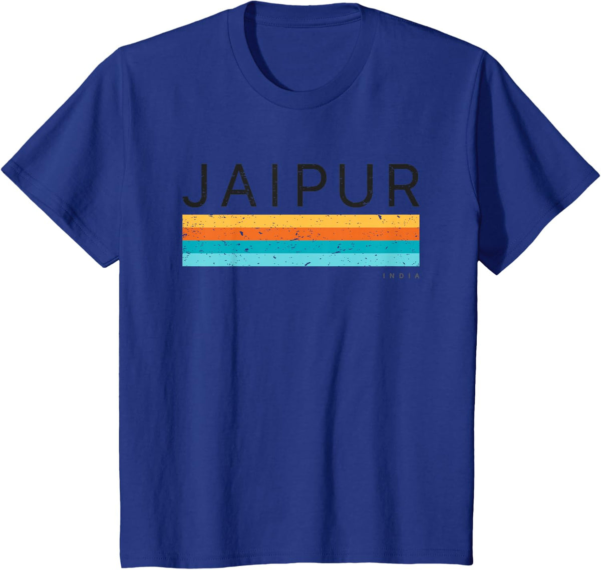 Vintage Jaipur India Retro Design T-Shirt - Royal Blue
