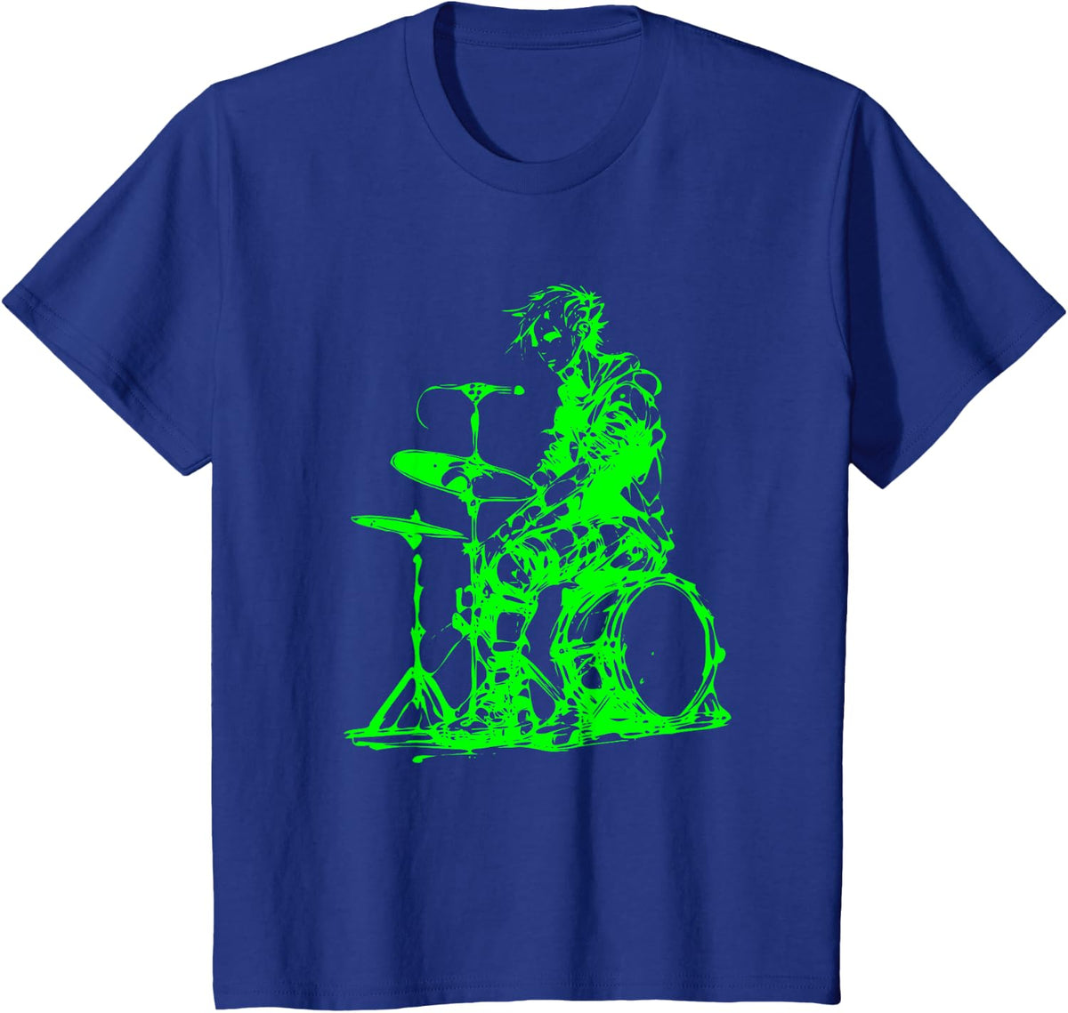 Drummer Play Drums T-Shirt - Royal Blue