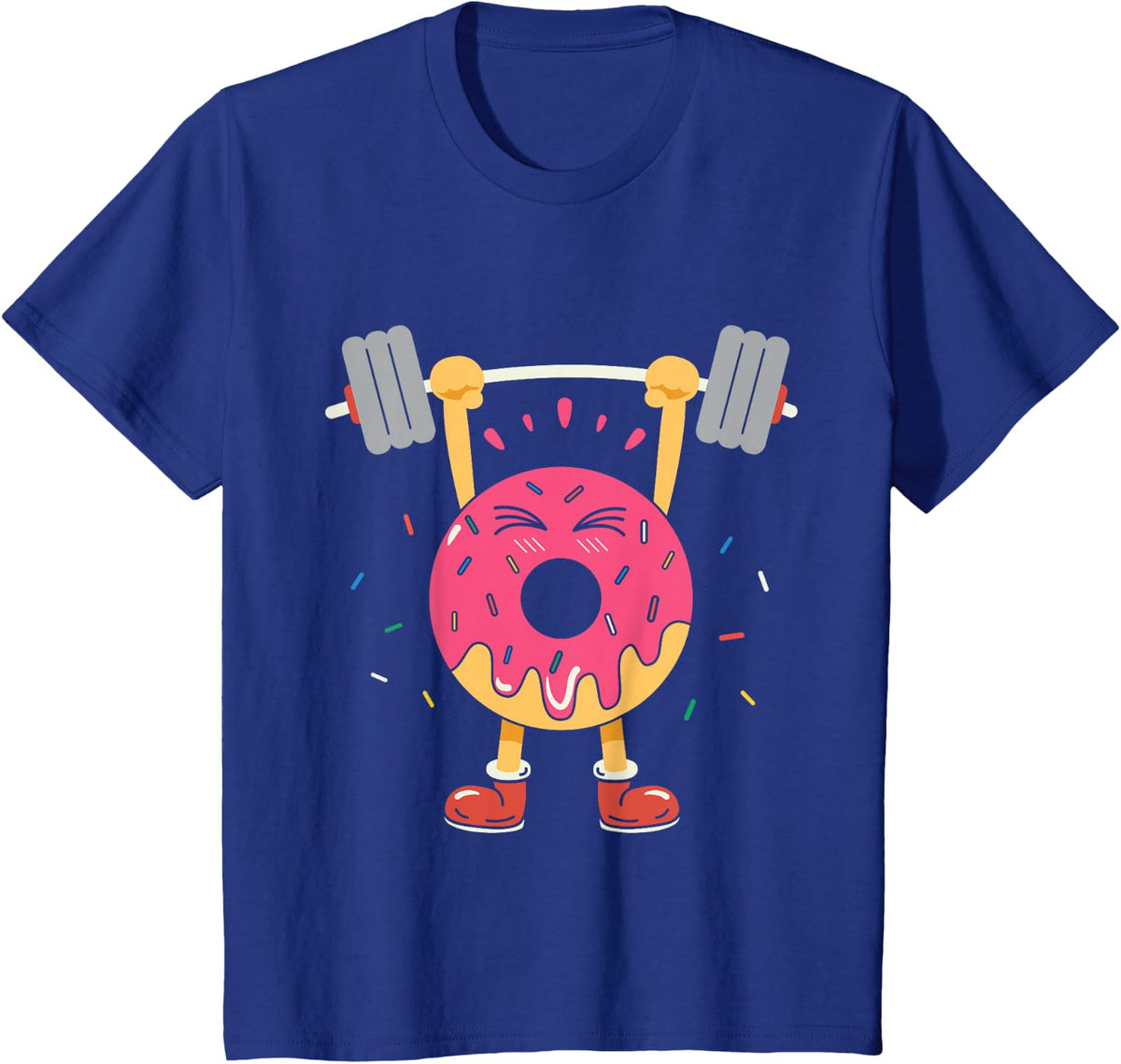 Weightlifting Funny Fitness Workout Gym Donut Lover Gift T-Shirt - Royal Blue
