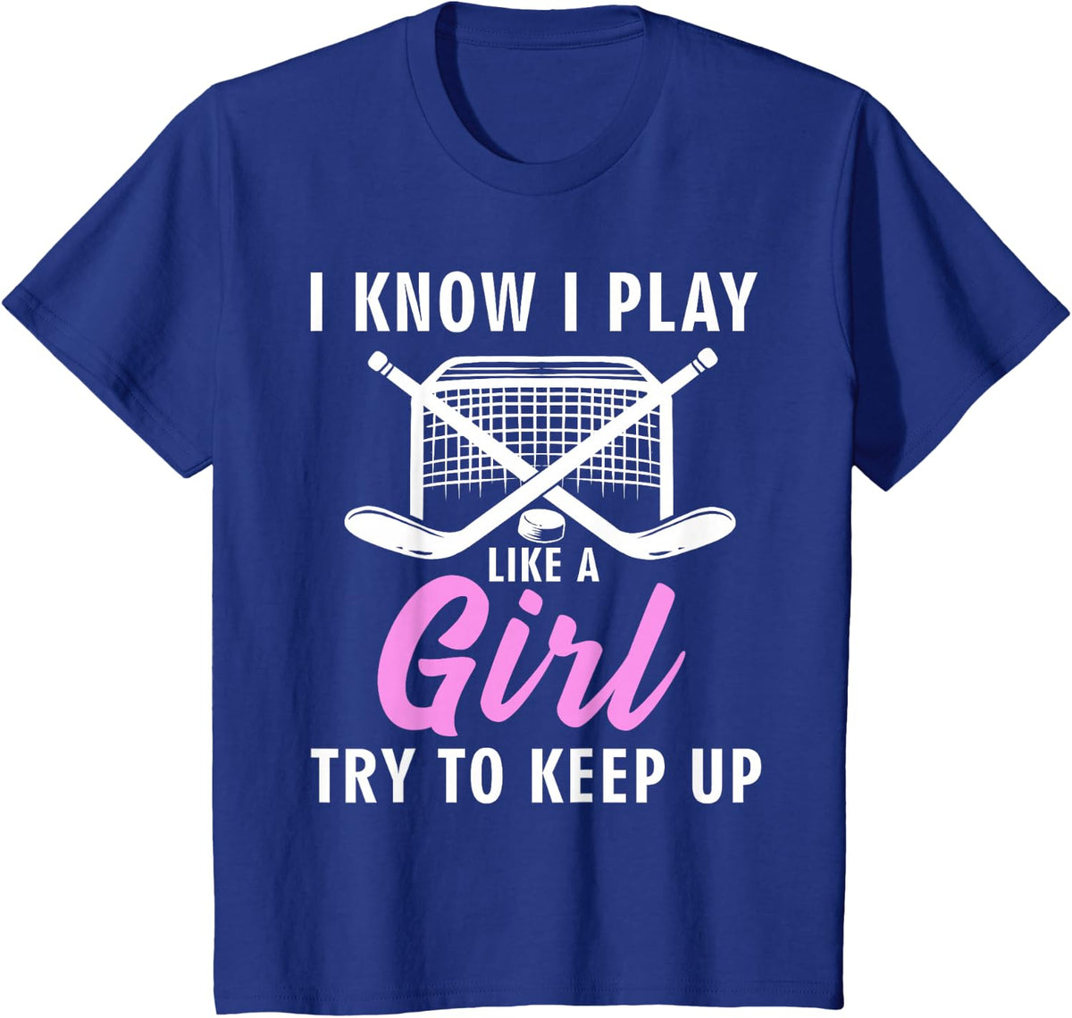 Cool Ice Hockey for Women Girls Field Hockey Lover Team T-Shirt - Royal Blue