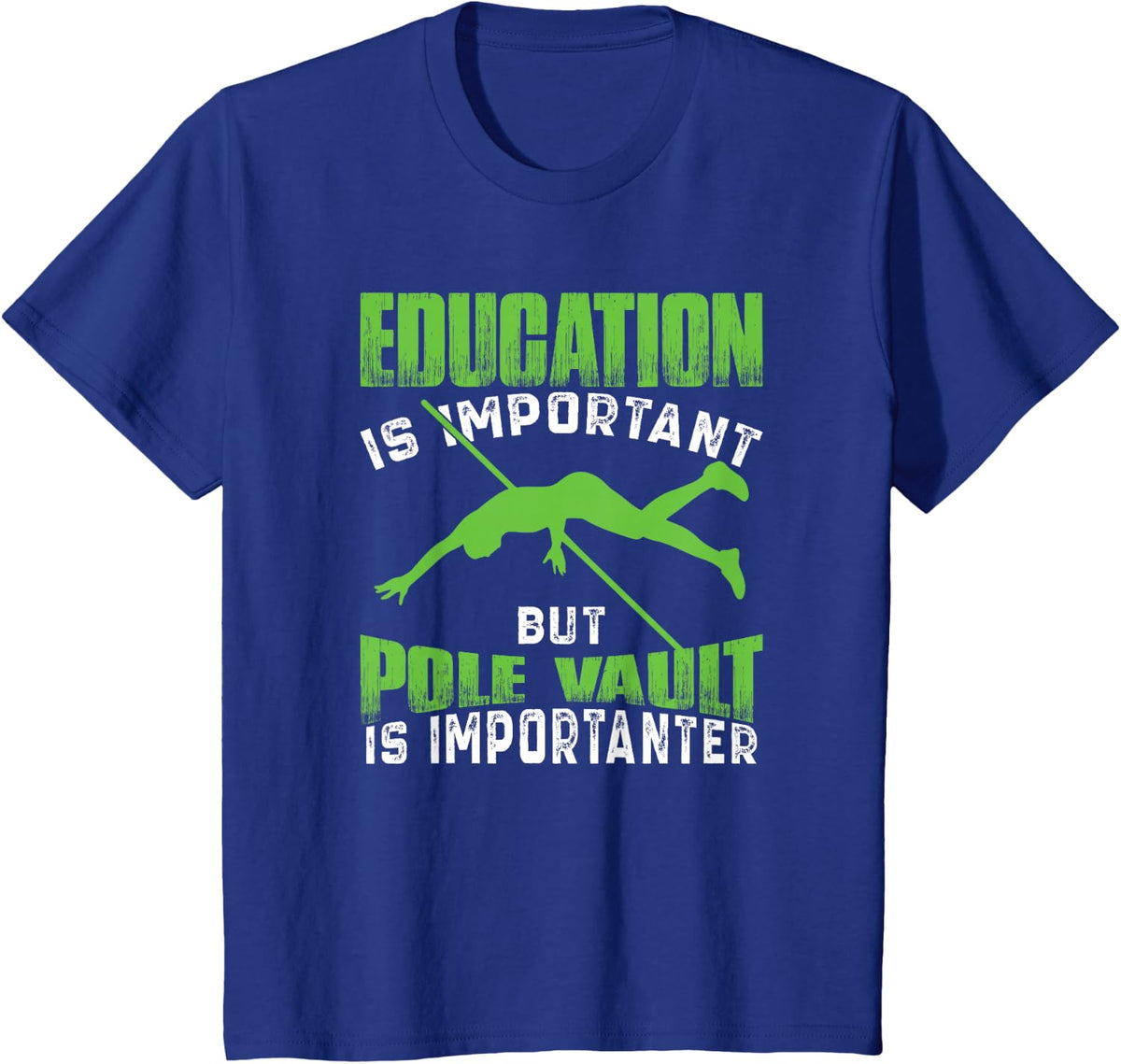 Pole Vault Designs Track And Field Pole Vaulter T-Shirt - Royal Blue