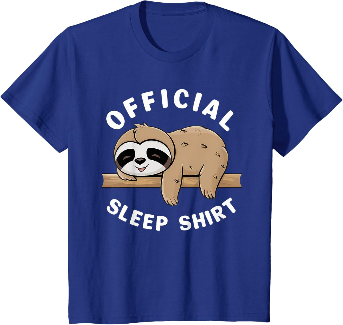 Official Sleep Shirt Sloth Pajamas Nightgown T-Shirt - Royal Blue