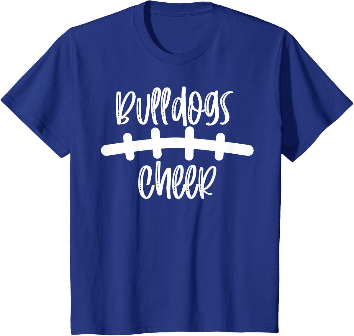 Bulldogs Cheer School Spirit Football Team Mascot Game Night T-Shirt - Royal Blue