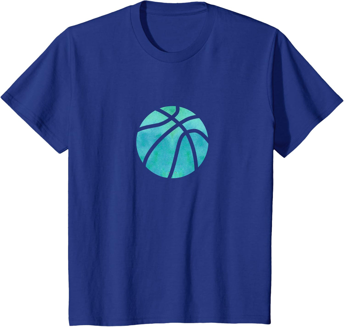 Basketball Minimal Icon Style Sports Design T-Shirt - Royal Blue