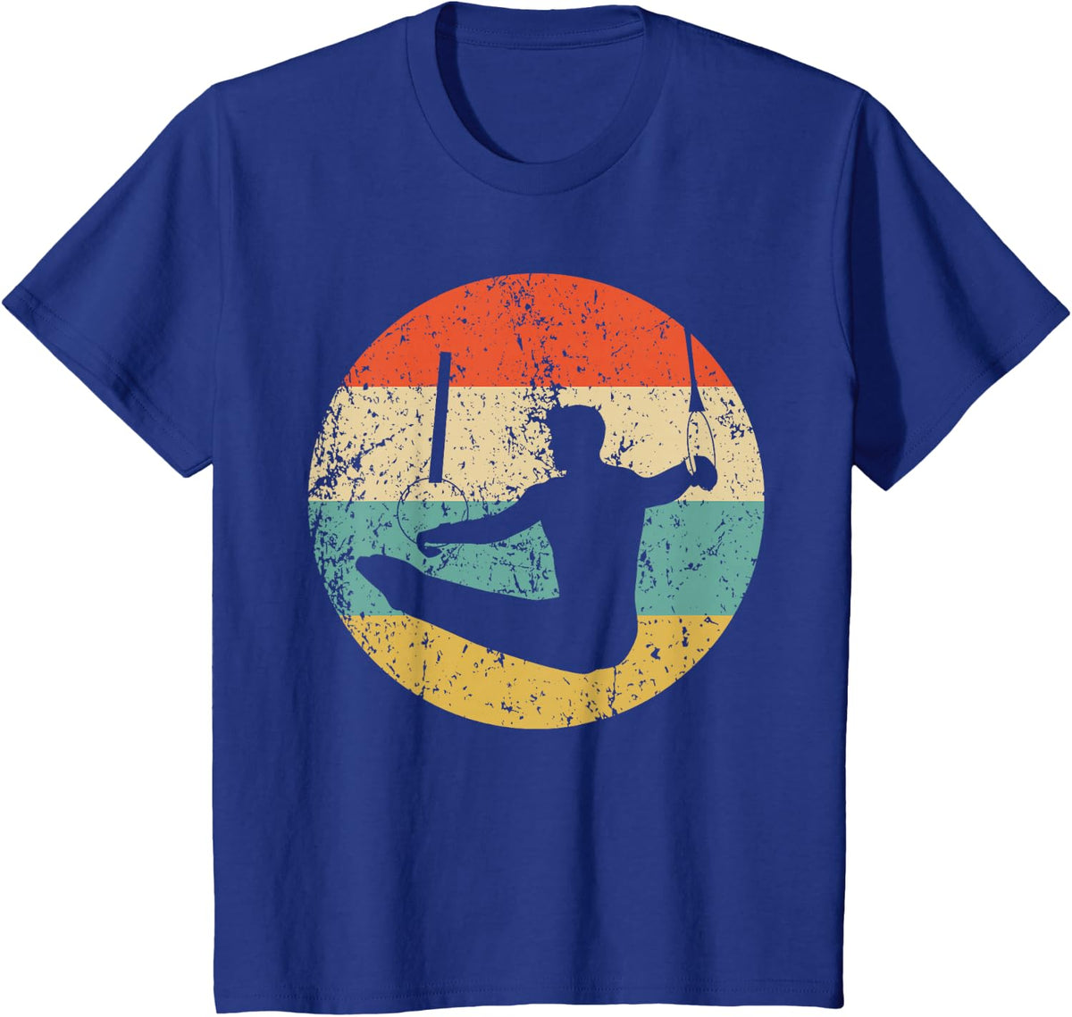 Vintage Retro Style T-Shirts Gymnastics Shirt - Vintage Retro Graphic, Black, Unisex-Adults, Long Sleeve, Small - Royal Blue