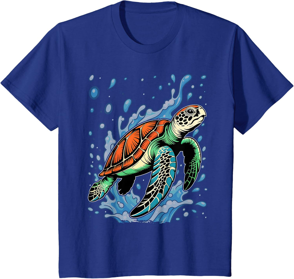 Mandala Sea Turtle T-Shirt - Royal Blue