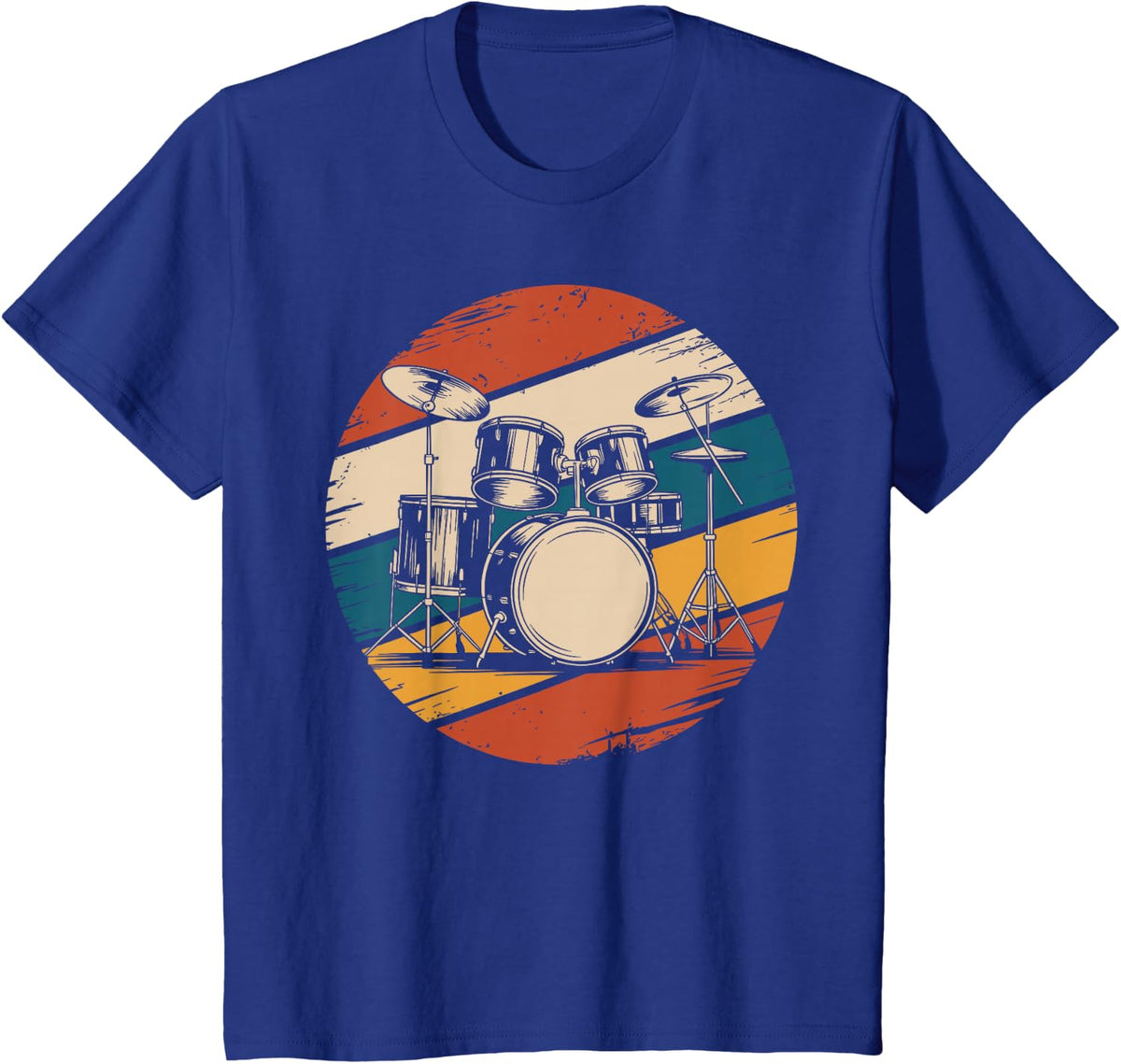 Drum Set Design for Men Women Kids Drum Player Drum Set T-Shirt - Royal Blue