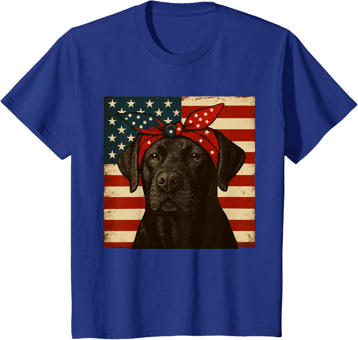 Labrador Retriever Patriotic 4th of July for Men Women Kids T-Shirt - Royal Blue