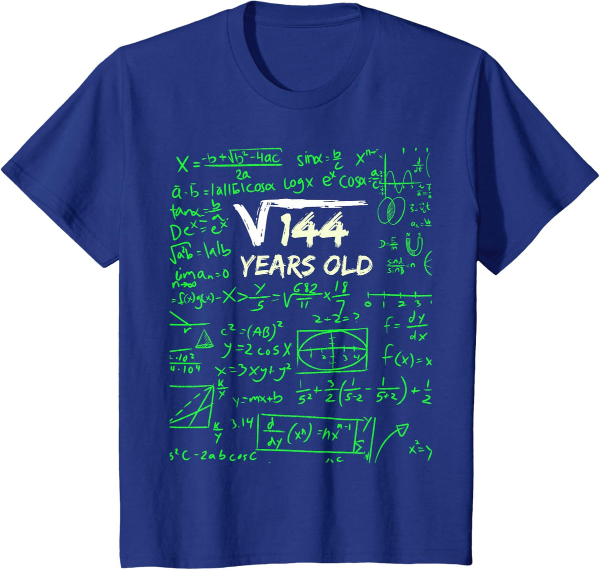 Square Root of 144 | 12th Birthday 12 Years Old Gift T-Shirt - Royal Blue