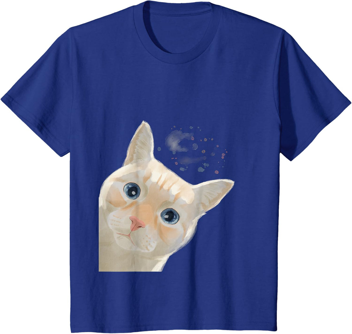Funny Colorpoint Shorthair Curious Flame Point Siamese Cat T-Shirt - Royal Blue