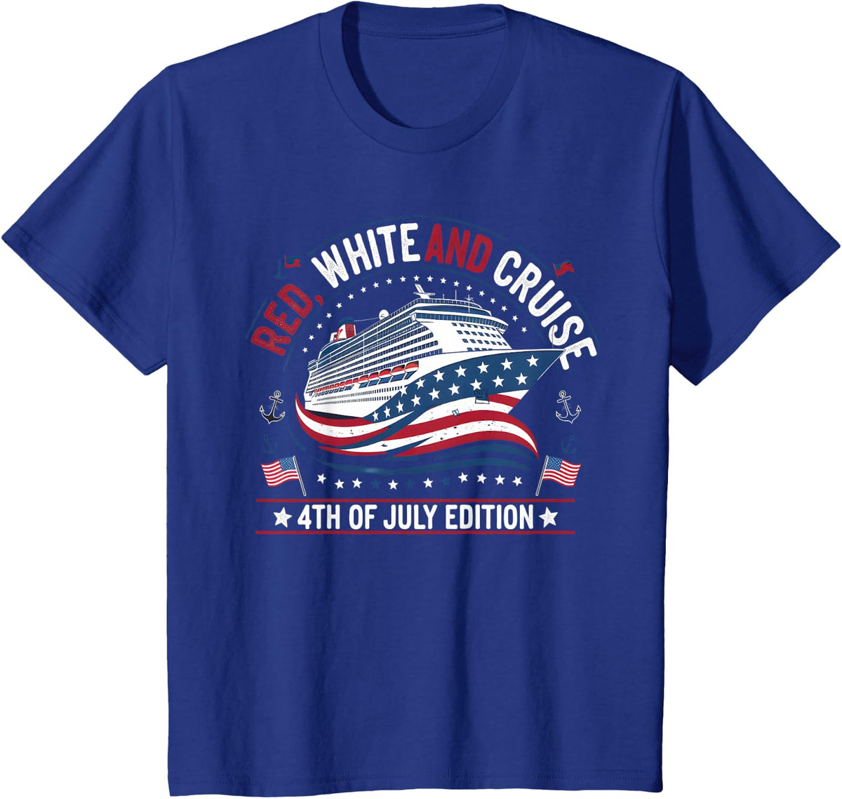 Happy 4th Of July Cruise Patriotic American Cruising T-Shirt - Royal Blue