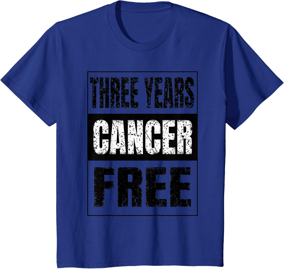 Three Years Cancer Free Anti Oncology T-Shirt - Royal Blue