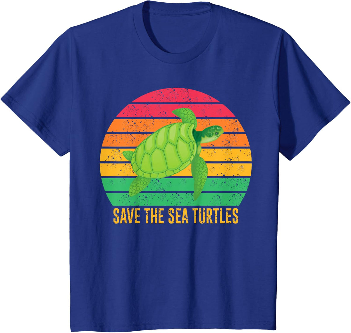 Vintage Save Sea Turtles For Turtle Lover Gift T-Shirt - Royal Blue