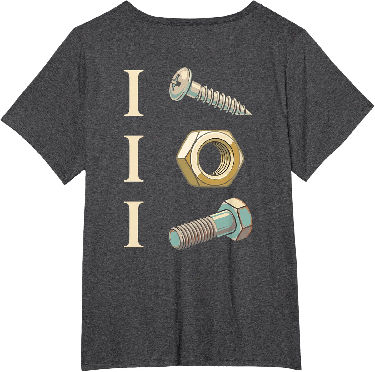 ON Back I Screw I Nut I Bolt Proud Car Auto Mechanic Mens T-Shirt - Dark Heather Grey
