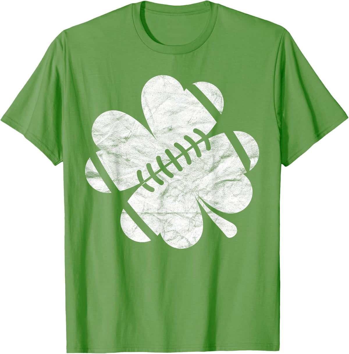 Retro Rugby Ball Shamrock Gift Player St Patrick's Day T-Shirt - Grass Green