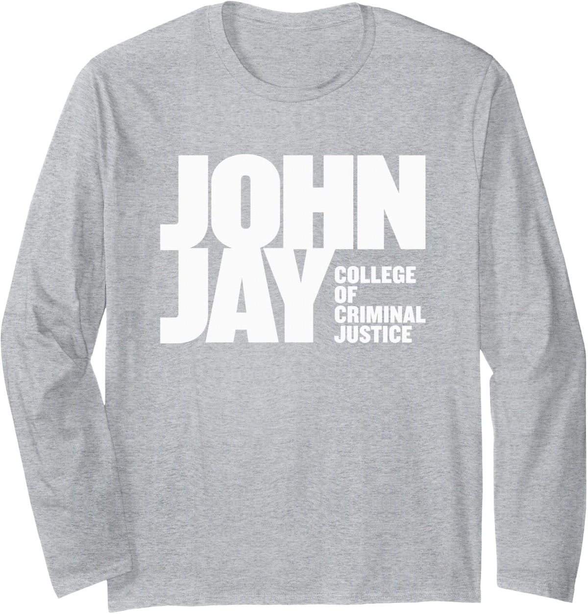John Jay Bloodhounds Icon Officially Licensed Long Sleeve T-Shirt - Adult Unisex Heather Grey
