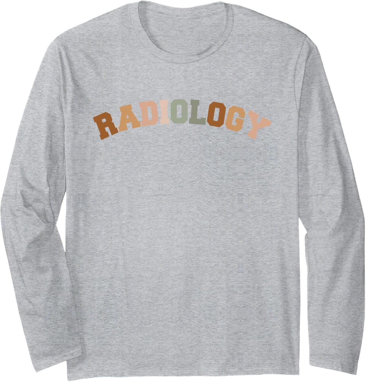 Radiologic Technologist Retro Rad Tech Xray Long Sleeve T-Shirt - Adult Unisex Heather Grey