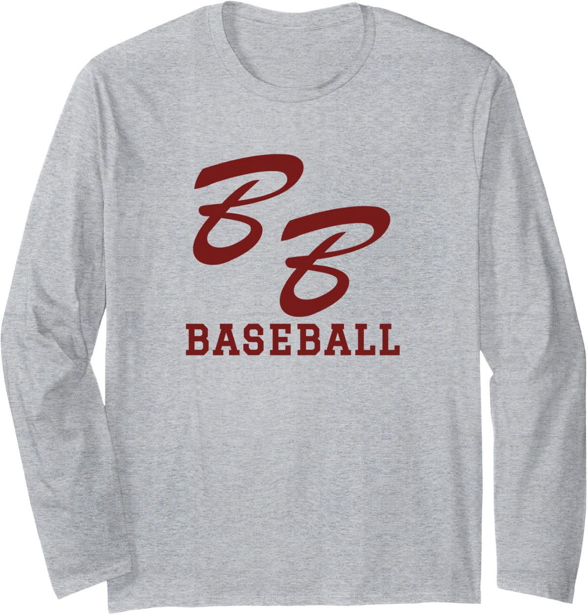 Breaux Bridge High School Tigers Baseball Long Sleeve T-Shirt - Adult Unisex Heather Grey