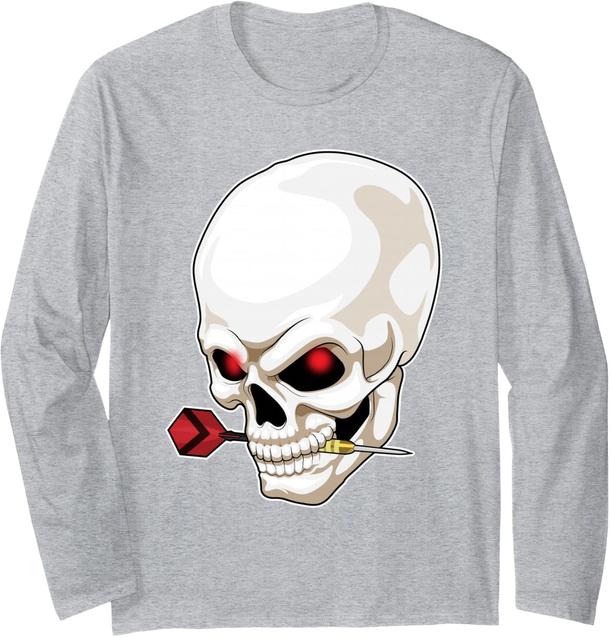 Darts Dart Sports Long Sleeve T-Shirt - Adult Unisex Heather Grey