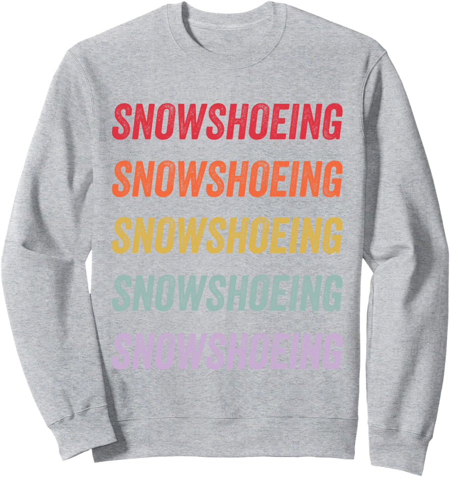 Snowshoeing Sweatshirt - Adult Unisex Heather Grey