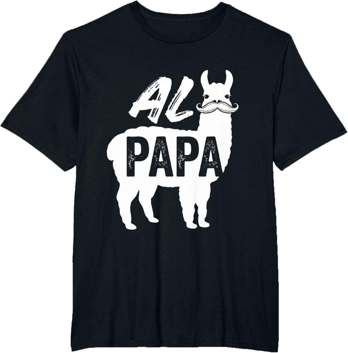 Al Papa Llama Father Day for Proud Dads Everywhere T-Shirt - Black
