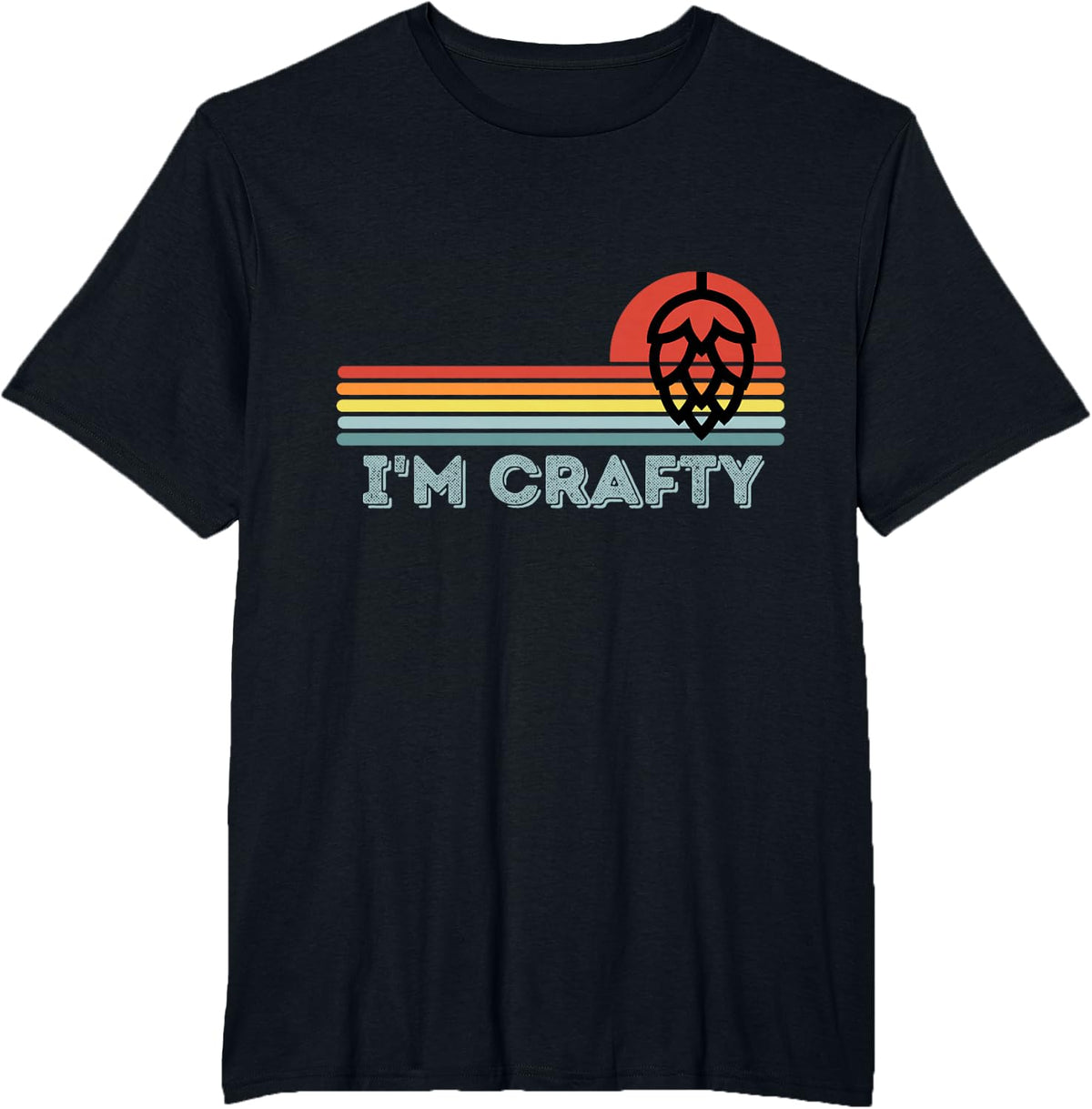 I'm Crafty Home Brew Craft Beer Shirts Men Women Vintage T-Shirt - Black