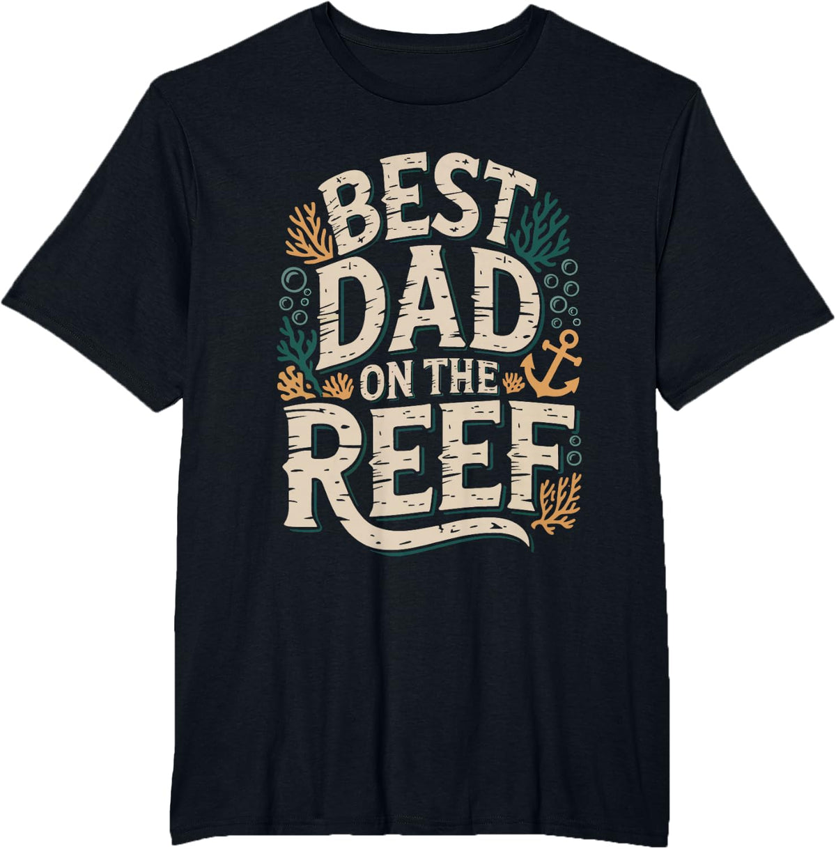 Scuba Diving Dad Best Ocean Reef Diver T-Shirt - Black
