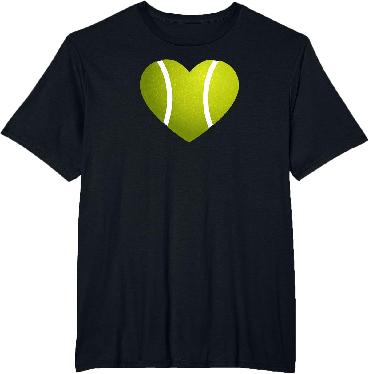 Tennis Ball Heart Tennis T-Shirt - Black