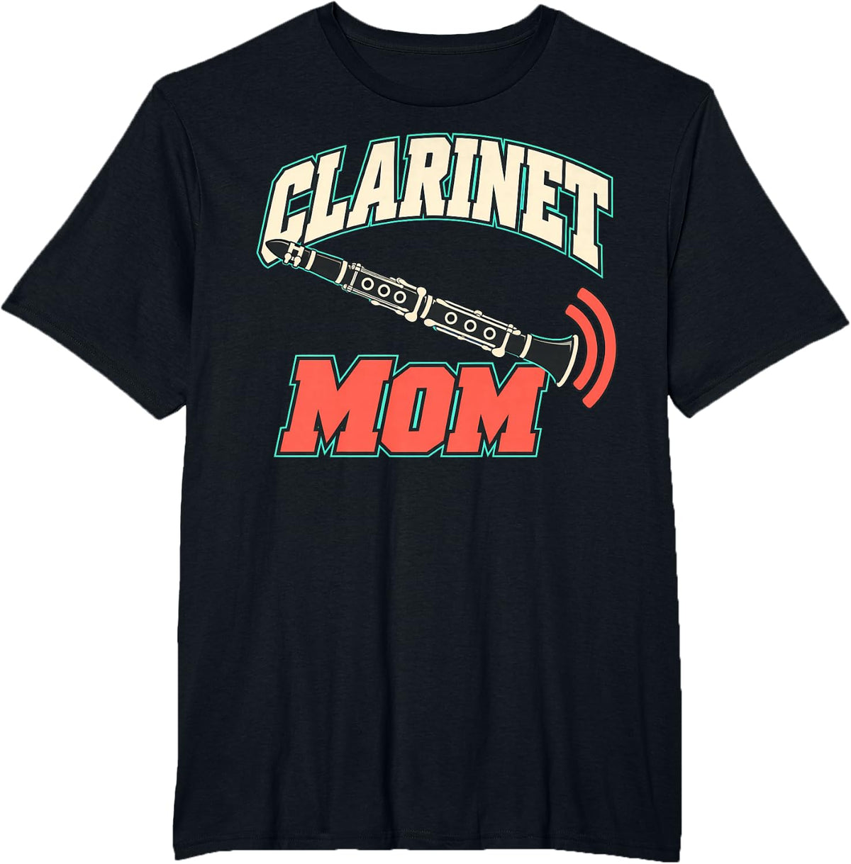 Clarinet Mom Instrumental Music T-Shirt - Black