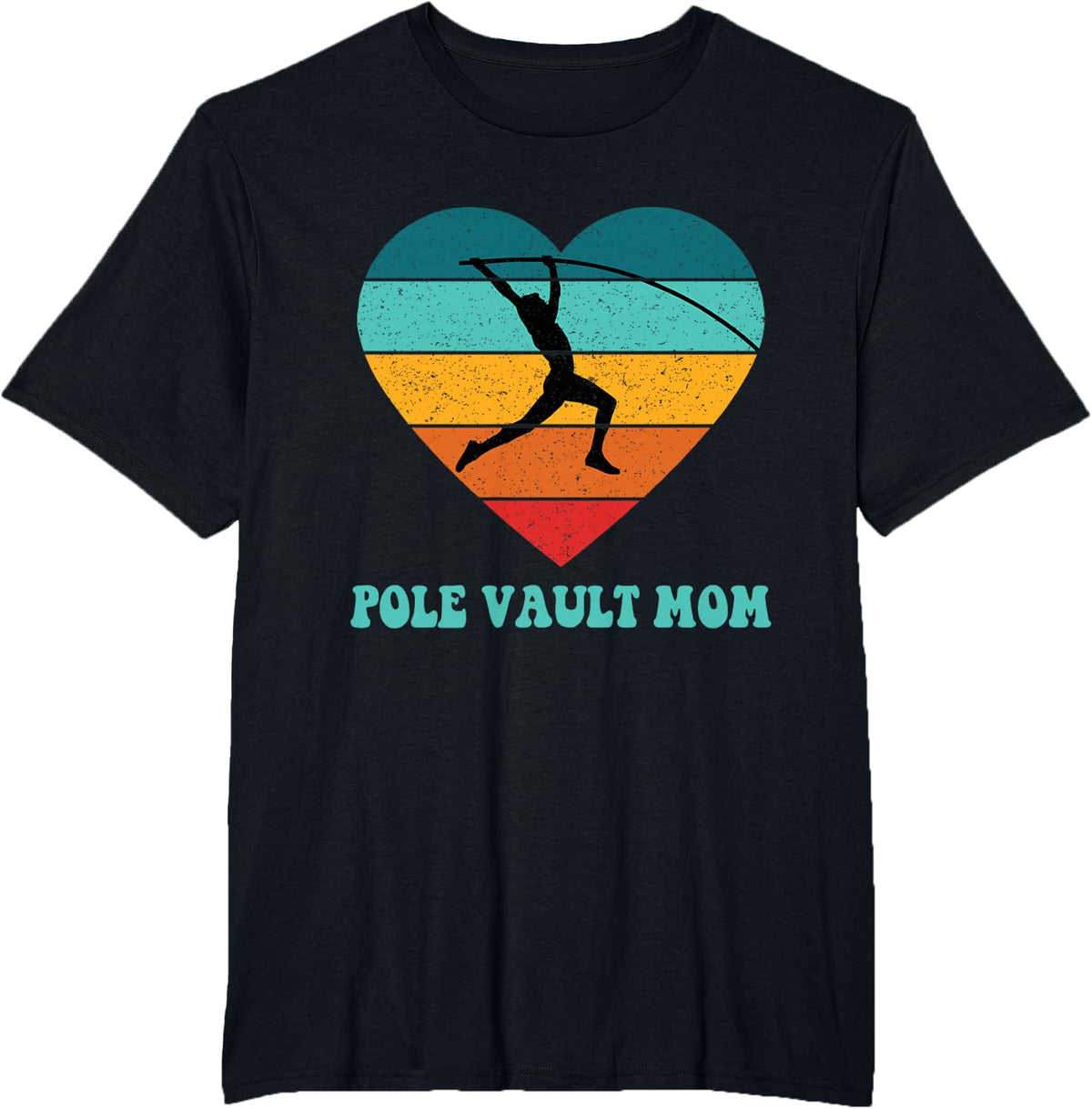 Track and Field Pole Vault Mom T-Shirt - Black