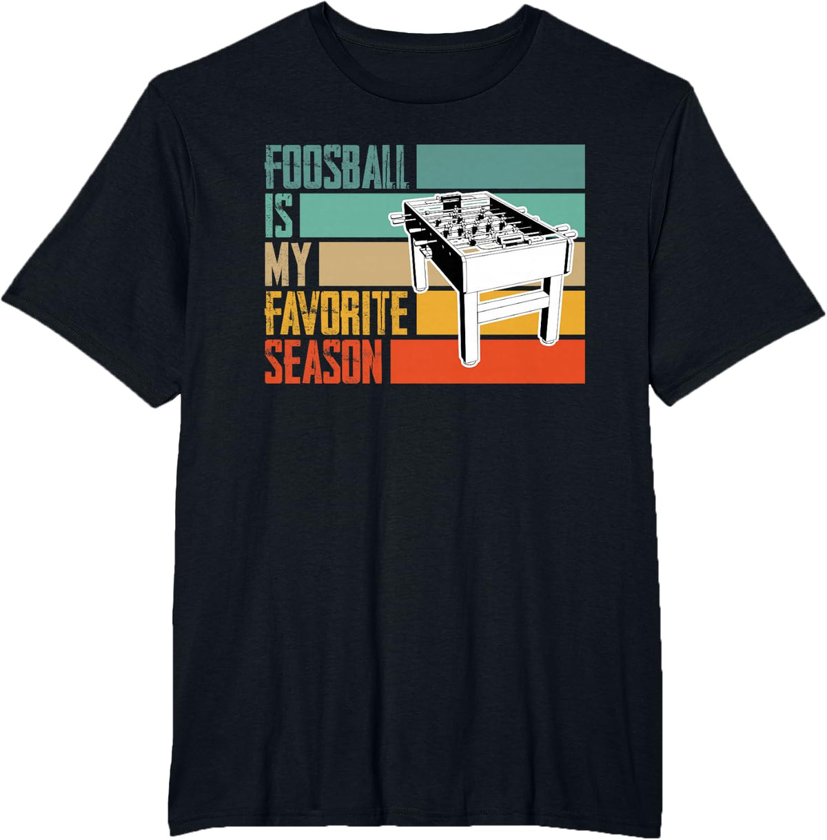 Favorite Season Football Table Soccer Foosball Player T-Shirt - Black