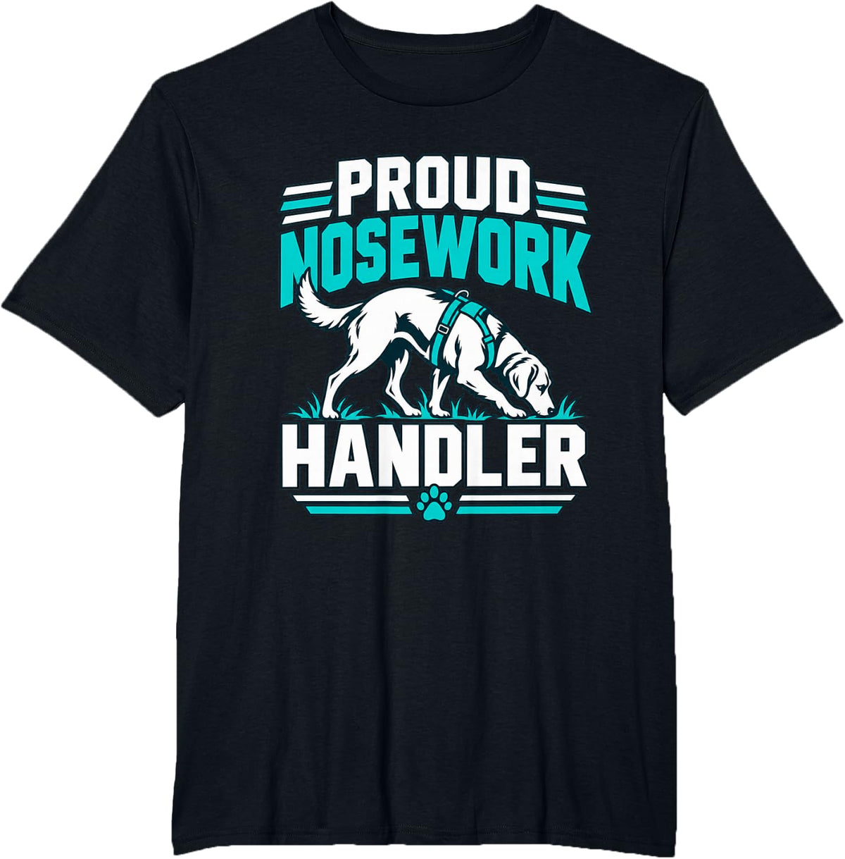 Proud Nosework Mantrailing Dog Bloodhound Handler Shirt T-Shirt - Black
