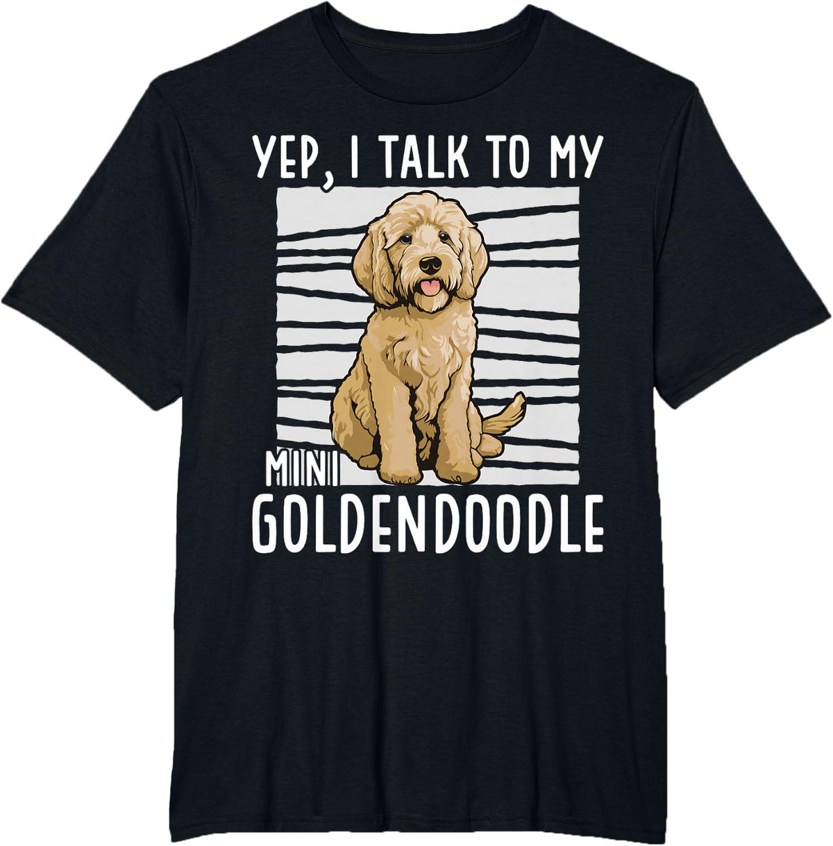 Mini Golden Doodle Food Dog Breed Fan Mini Goldendoodle T-Shirt - Black