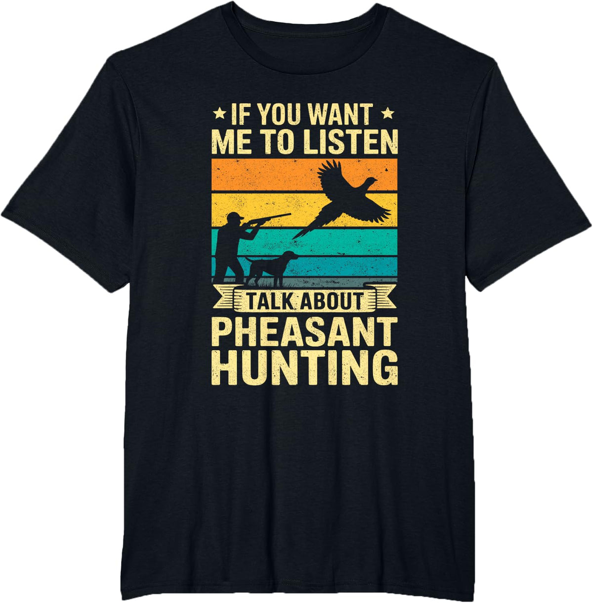 Pheasant Hunting Funny Pheasant Hunter T-Shirt - Black