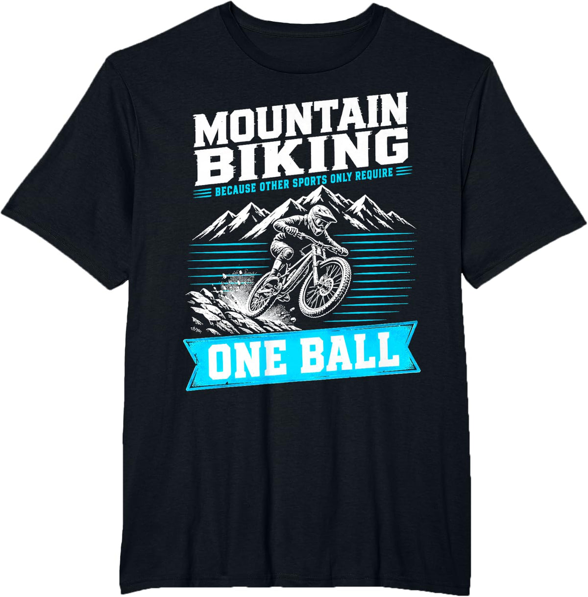 Mountain Bike Trail Racing Downhill Funny MTB Rider T-Shirt - Black