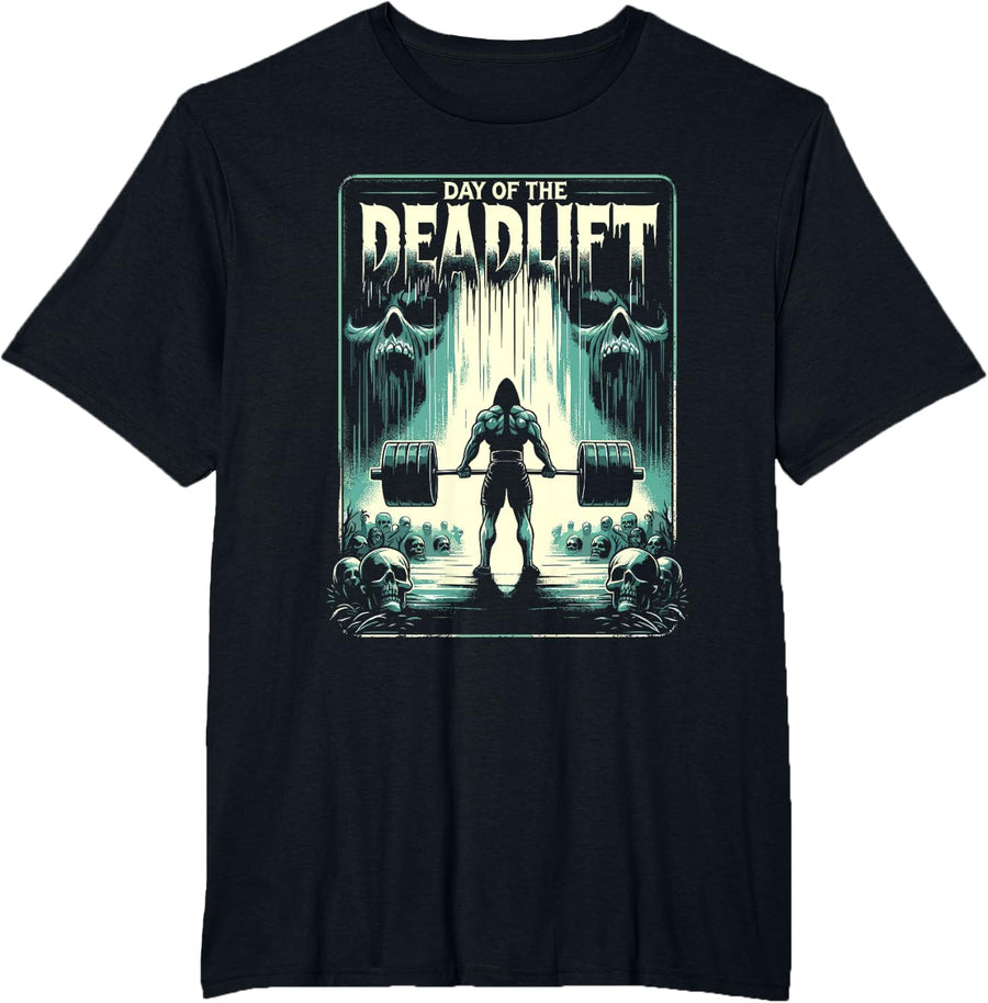 Horror Deadlift Workout Training Bodybuilder T-Shirt - Black