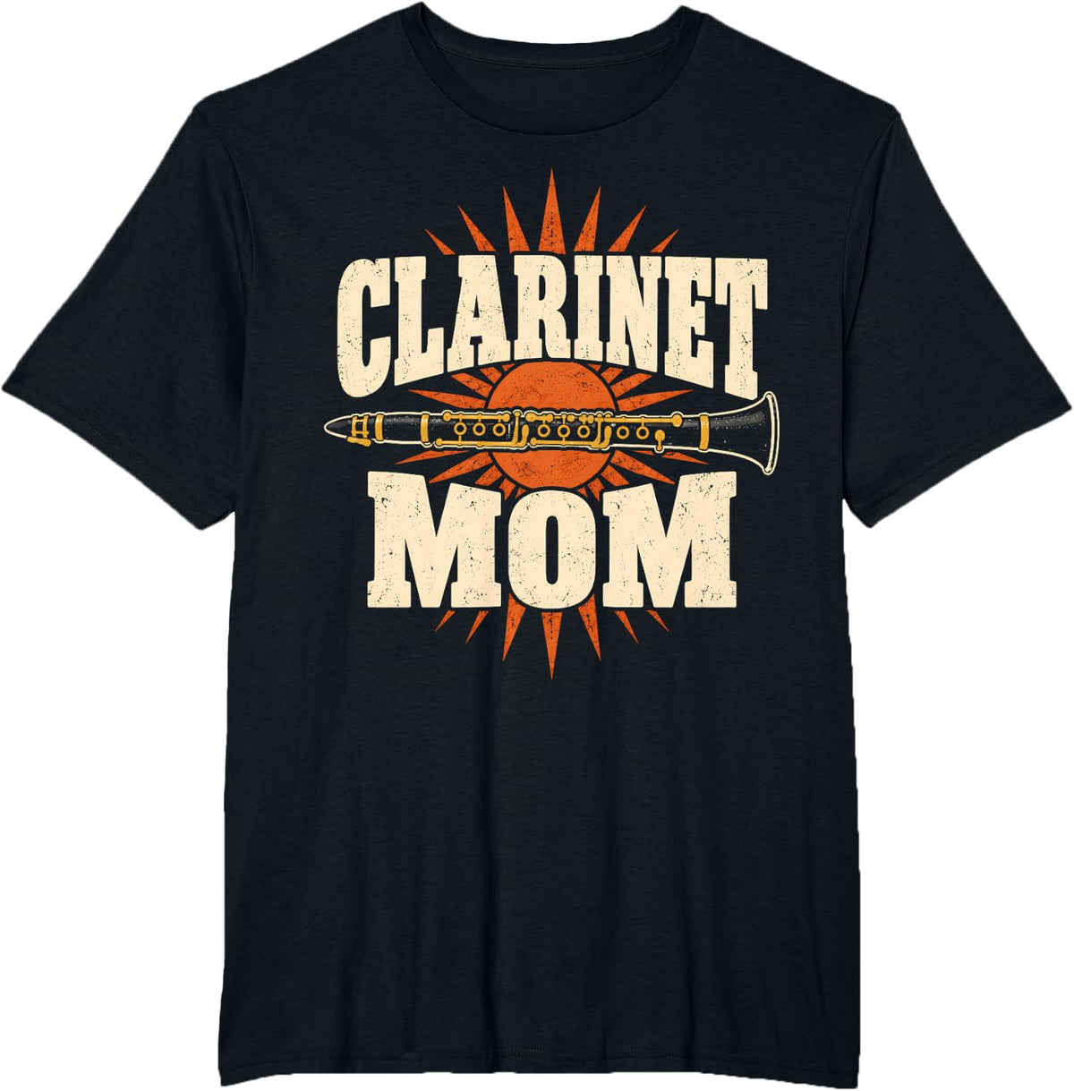 Clarinet Mom Orchestra Music T-Shirt - Black