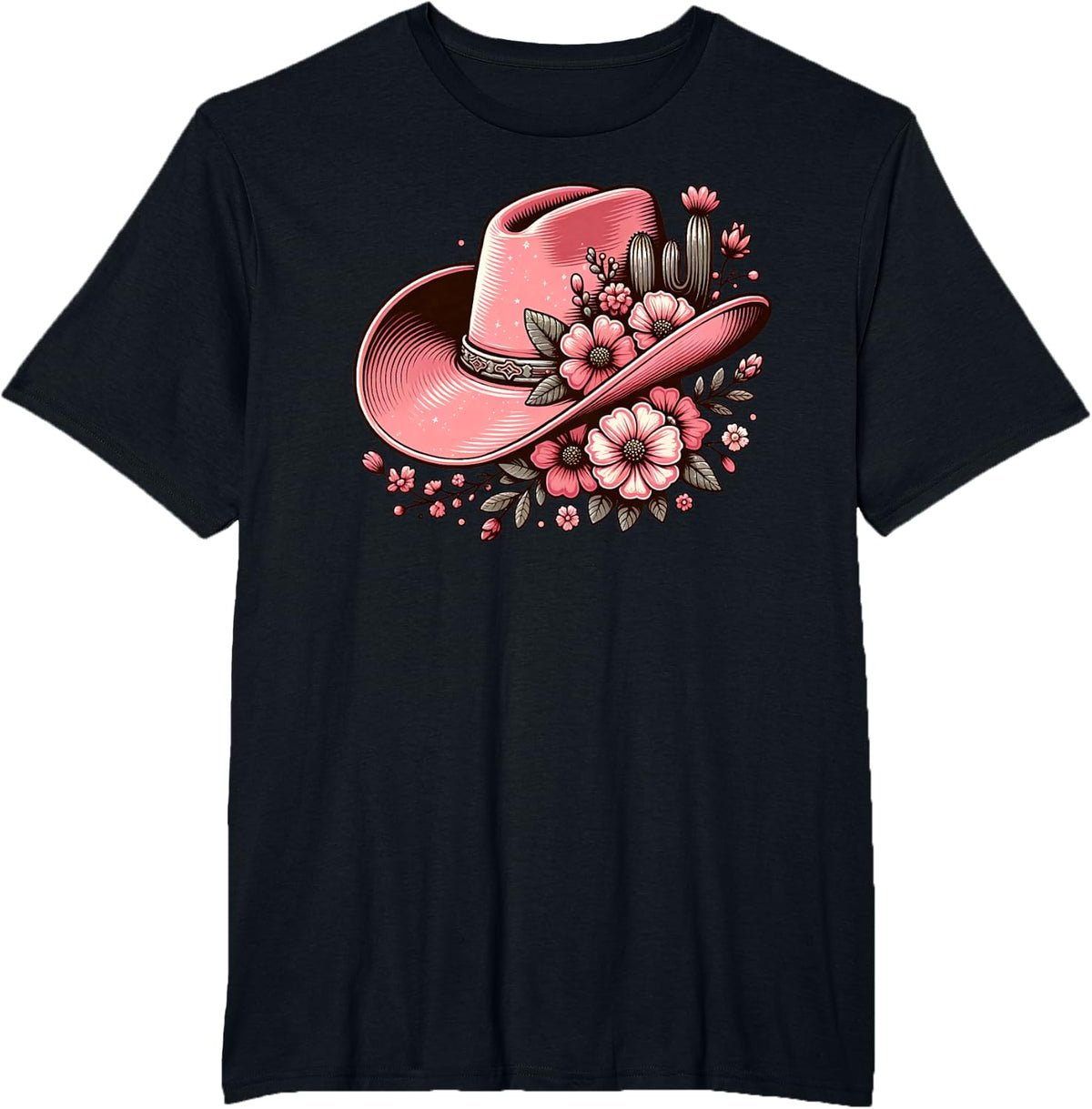 Vintage Western Country Rodeo Cowboy Cowgirl T-Shirt - Black