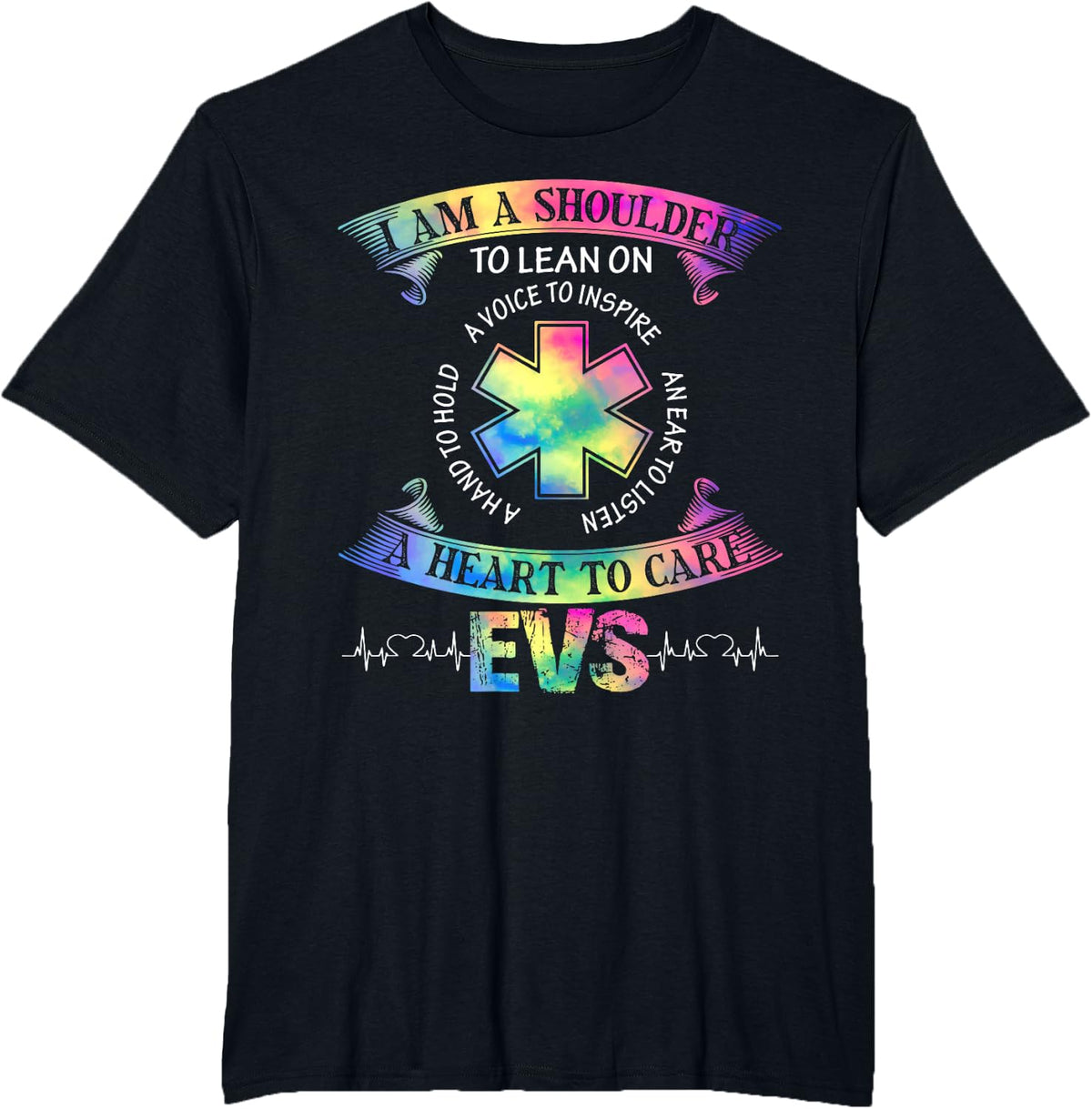 EVS Squad Appreciation Day Gift Tie Dye Women Tee For Work T-Shirt - Black