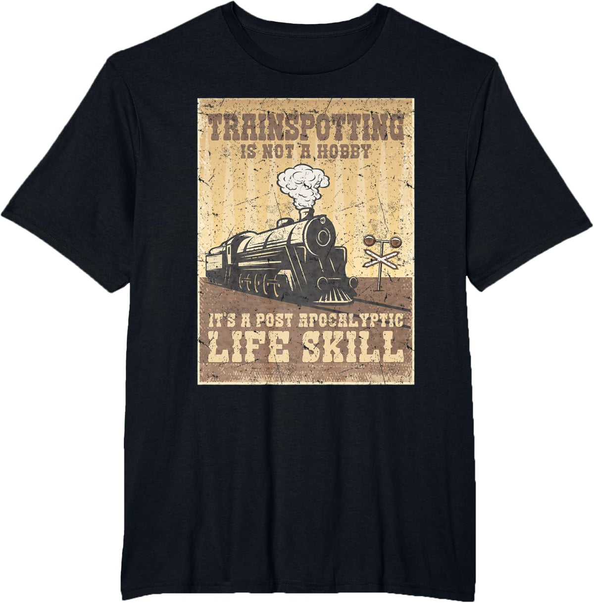 Trainspotting Is Not A Hobby It's A Life Skill Train T-Shirt - Black